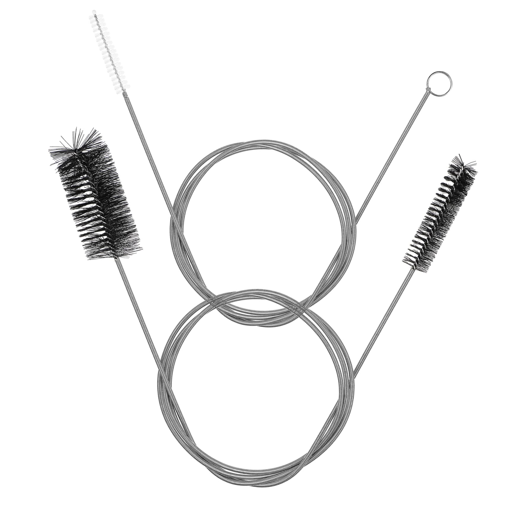 FOMIYES 2-Piece Drain Cleaning Brush Kit Flexible Long Reach Brush for Sink Drain Soft Nylon Bristles Tube Cleaner for Uses