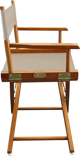 Miniatura 5 de American Trails Silla de director extra ancha prémium de 18 pulgadas, marco de roble Mission con lienzo natural