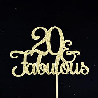 Atelier Elegance 20 and Fabulous Cake Topper, 20th Birthday Cake Topper, 20 Cake Topper
