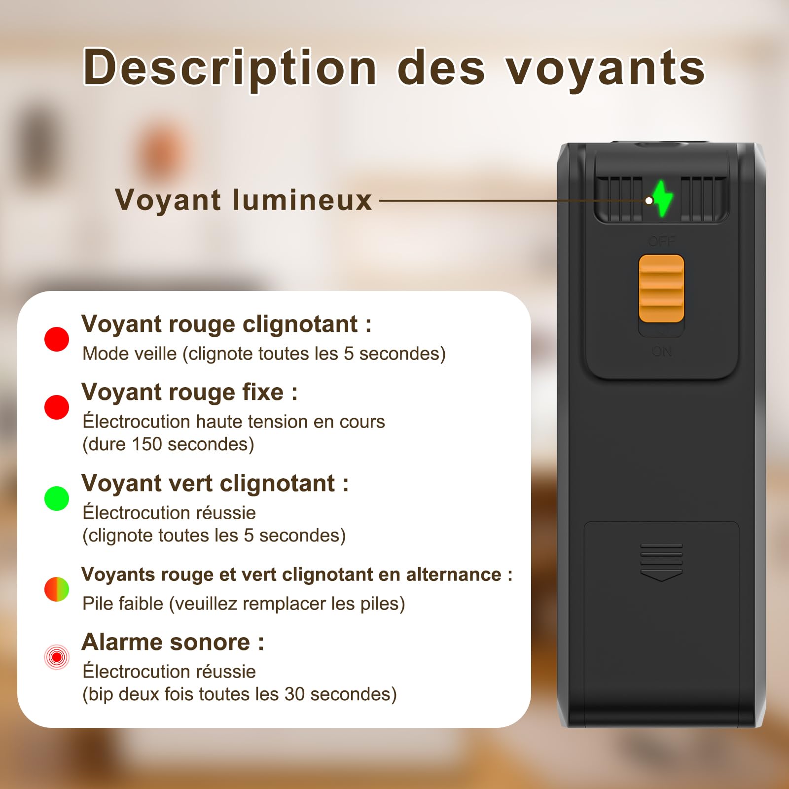 Piege a Rat Electrique Forte 2800V Tension Piege a Rat Réutilisable Piège à Souris électrique pour Maison,Tueurs Domestiques sans Contact
