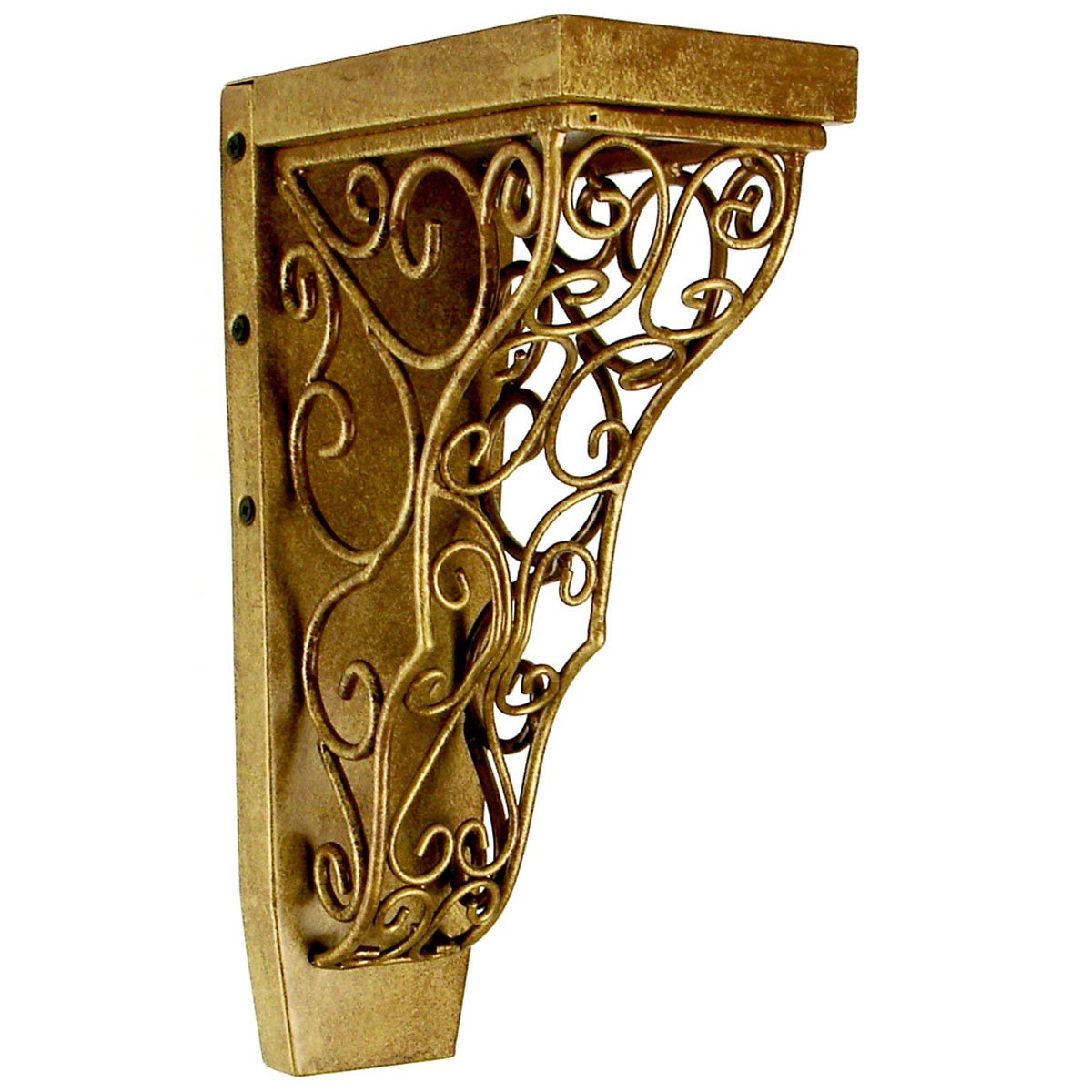 4"W x 7 3/4"D x 13"H Tuscany Vinea Corbel in Kindled Gold (Loads up to 110lbs)