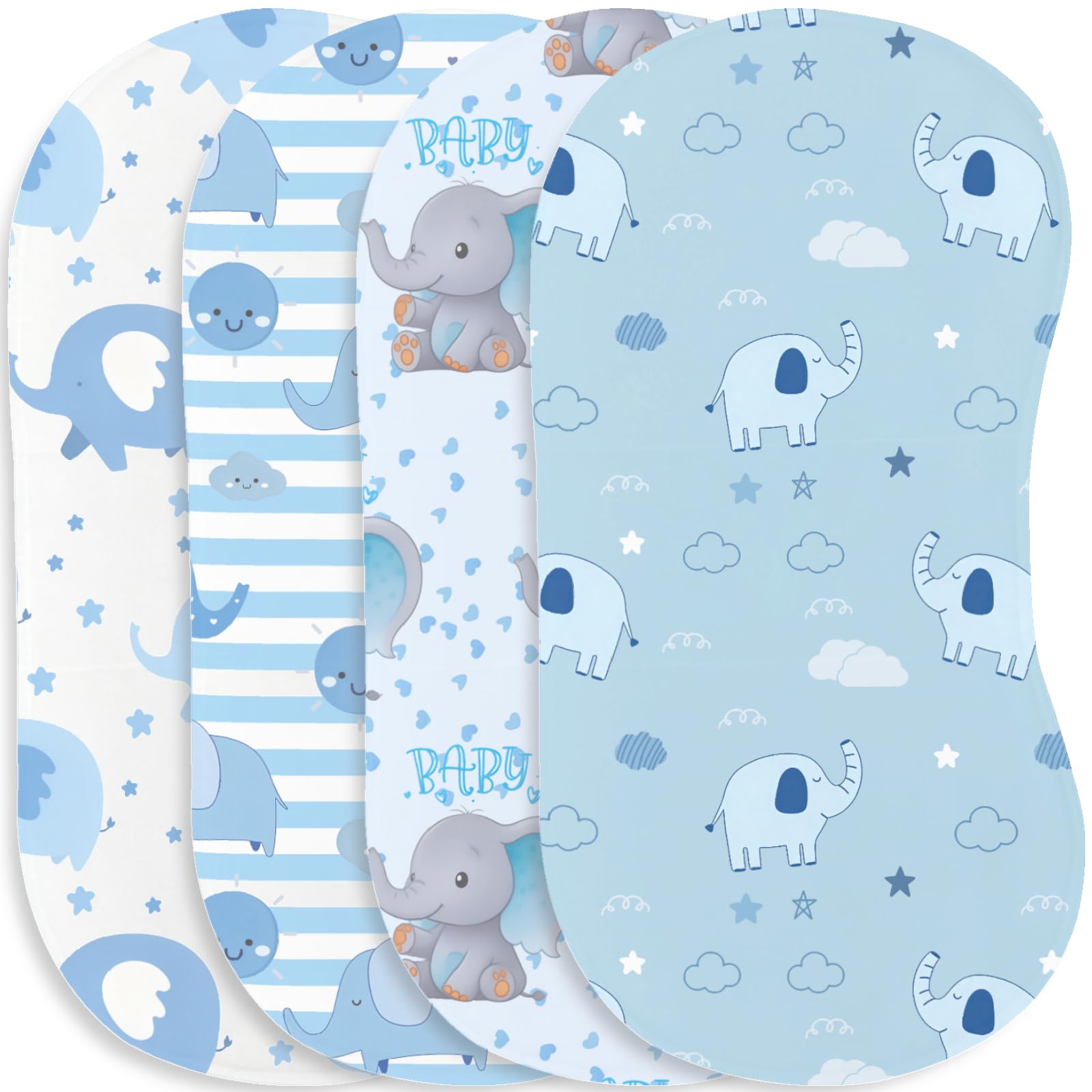 Baby Boy Girl 100% Cotton Blue Elephant Burp Cloths Burp Cloth Soft Breathable Muslin Absorbent Burp Cloths for Infants and Babies-image-37