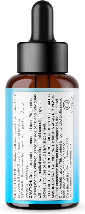 Glucozen Drops - Official Gluco Zen Oral Liquid Drops Advanced Premium Formula Maximum Strength, All Natural Ingredients Vitamins for Overall Health & Wellness, 1 Bottle for 1 Month