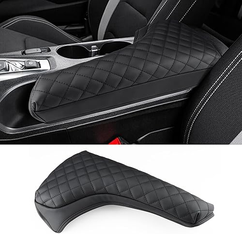 INTGET Funda de consola central para Chevrolet Chevy Camaro 2016-2022 2023 2024, accesorios de cuero para reposabrazos central, protector de tapa de