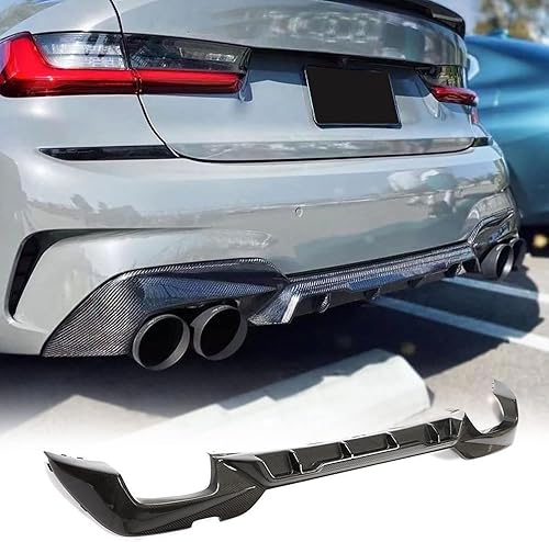Difusor trasero de fibra de carbono para BMW Serie 3 G20 M Sport Sedan 2019-2021 320i 330i M340i M-tech Kit de cuerpo de alerón de parachoques