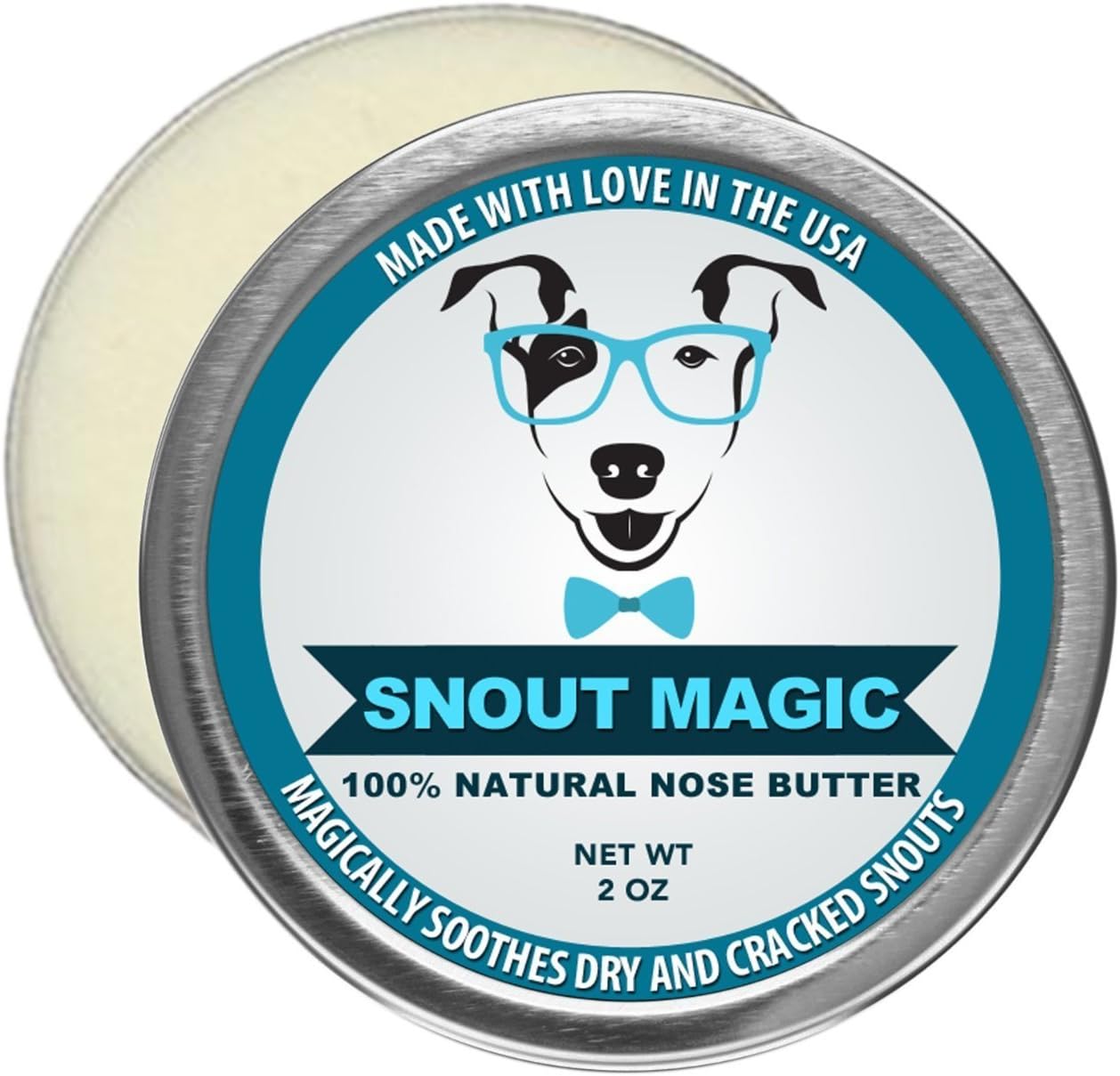 100% Organic and Natural Dog Nose Butter (2oz) - Proven to Cure Your Dog's Dry, Chapped, Cracked, and Crusty Nose