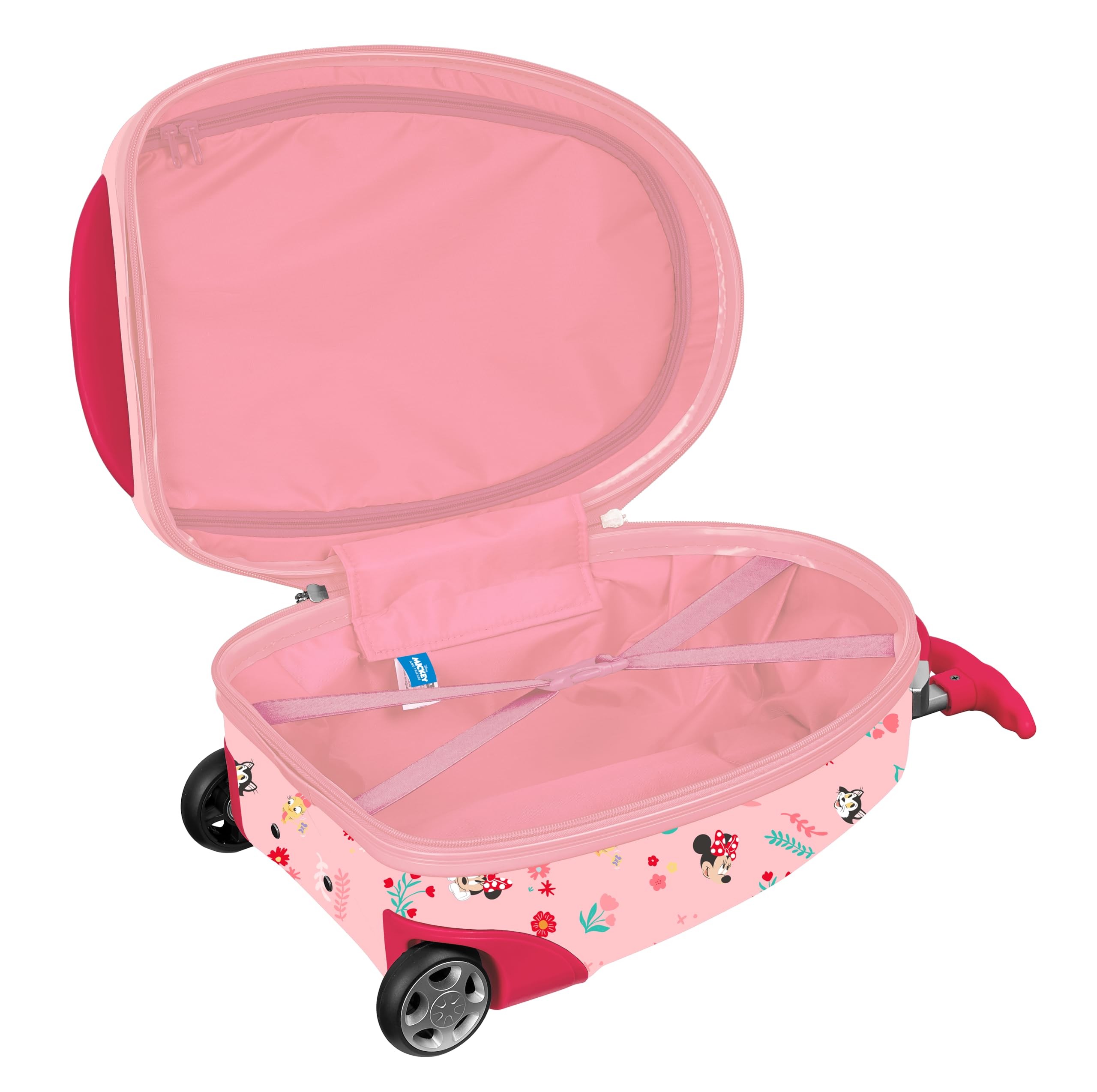 safta MINNIE MOUSE NAIVE - Trolley da cabina 16 pollici, valigia con ruote, lucchetto di sicurezza, valigia leggera, 28 x 23 x 43 cm, rosa chiaro, M, Casual