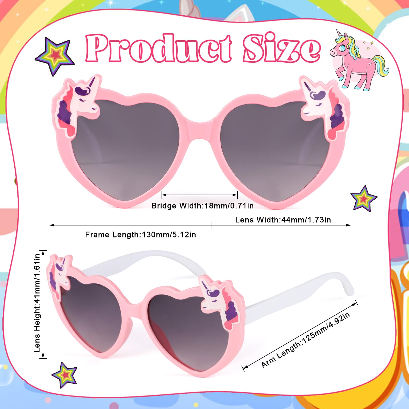 Casquettes de Baseball pour Filles Lunettes de Soleil, Licorne Casquette de Soleil Réglable Unicorn Lunettes de Soleil Baseball Cap Enfant Extérieur Visière de Sport