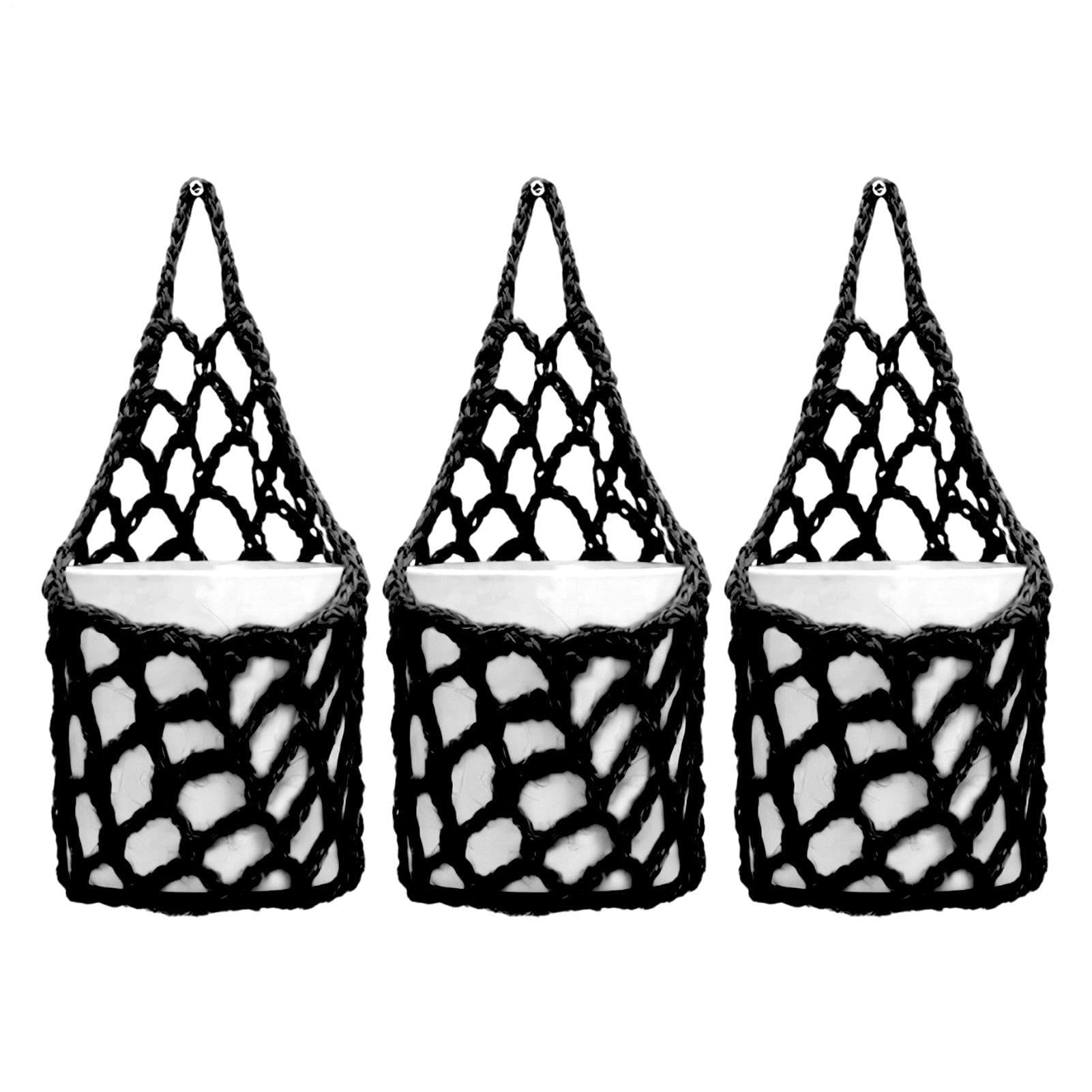 Suspension plante macramé et panier suspendu lot de 3 pièces pour décoration bohème