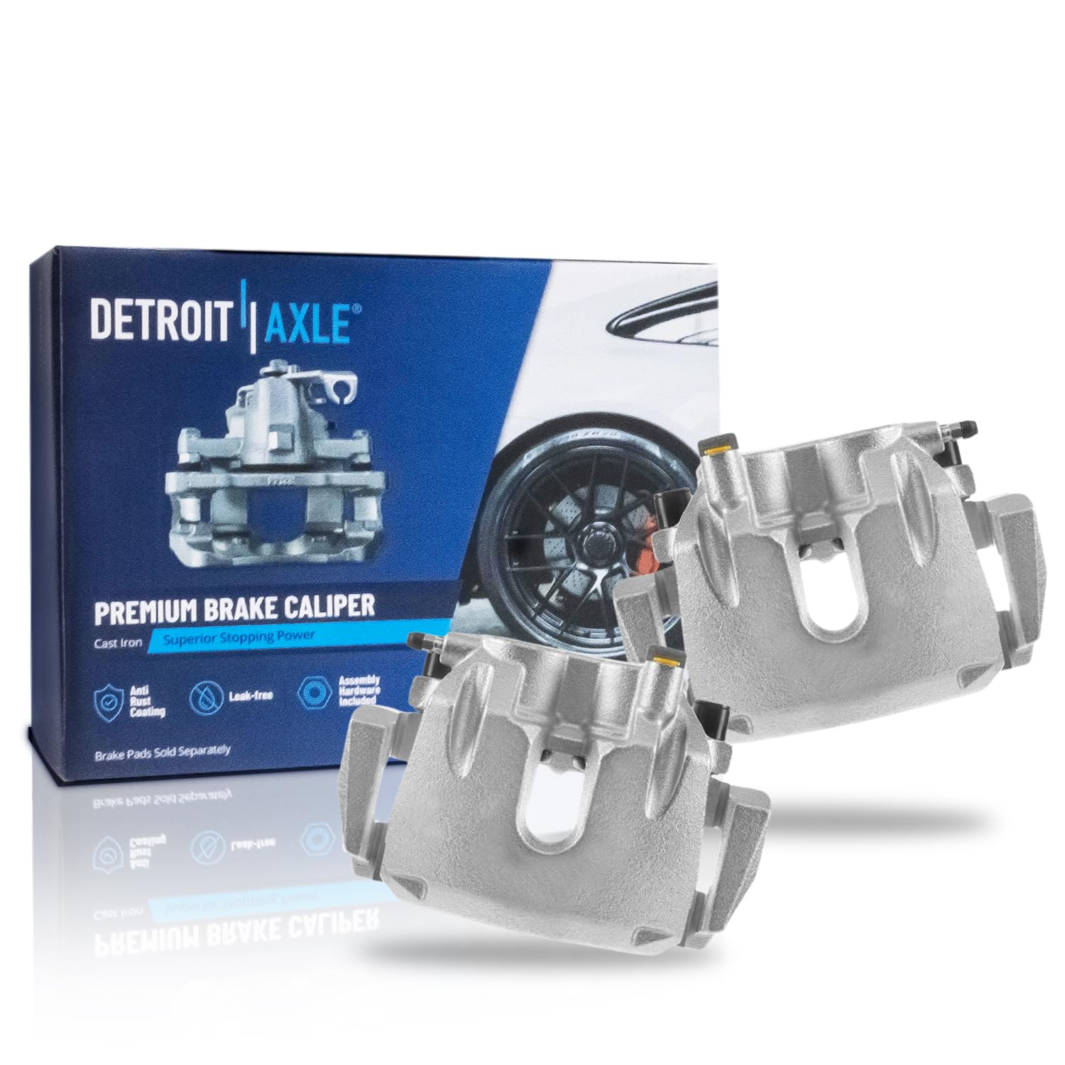 Detroit Axle - 2pc Front Brake Calipers for 2011-2017 Jeep Grand Cherokee