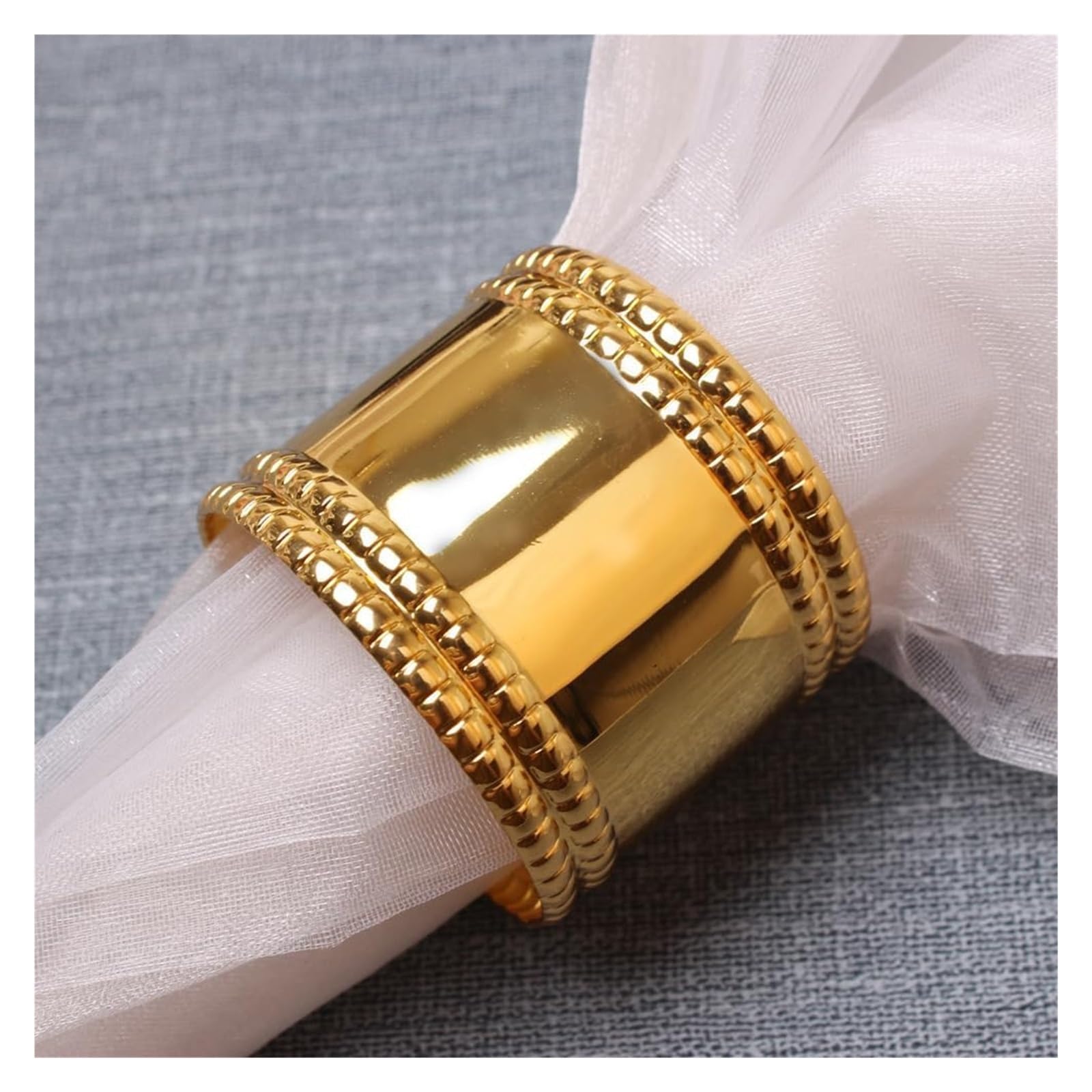 Hebilla de Metal servilletero servilletero Anillo, 12 Piezas de Hebillas de manteles de Boda galvanizados Brillantes for decoración de hoteles, Anillos de Papel for Toallas(Golden)