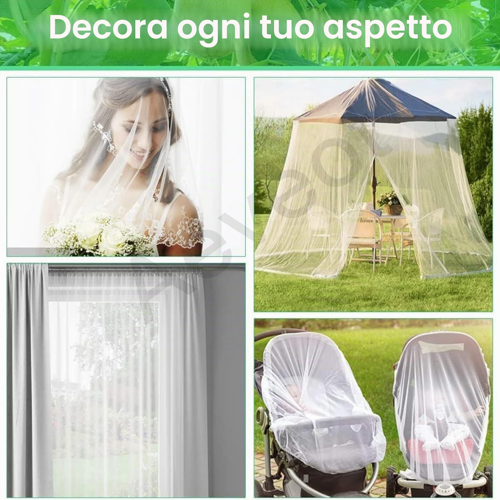Rete Antigrandine, Zanzariera a Metro, Rete Anti Uccelli, Rete Protettive Anti Insetti e Uccelli per Orto, Rete Anti Insetti per Piante, Protezione da Giardino Colture(5x10m)