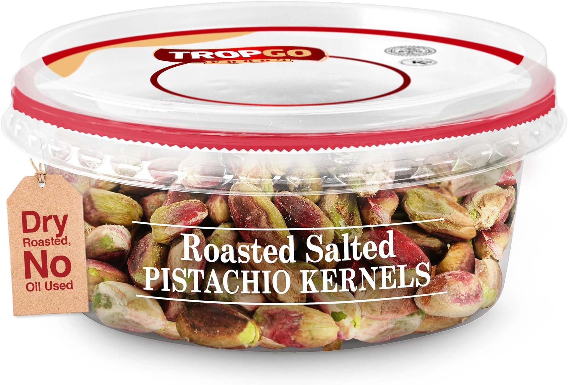 Pistachio Kernels Roasted Salted 100g - Nuts in Resealable and Recyclable Tub - Healthy Pistachios Nuts with Fibre, Protein, and Essential Minerals - Healthy Snacks - Salad Topping