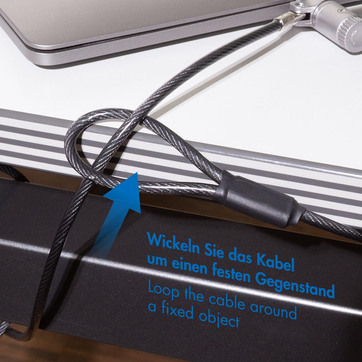 LogiLink NBS015 - MacBook Pro Diebstahlsicherung, 2 m schnittfestes Kabel, 14" & 16" (2021–2024)