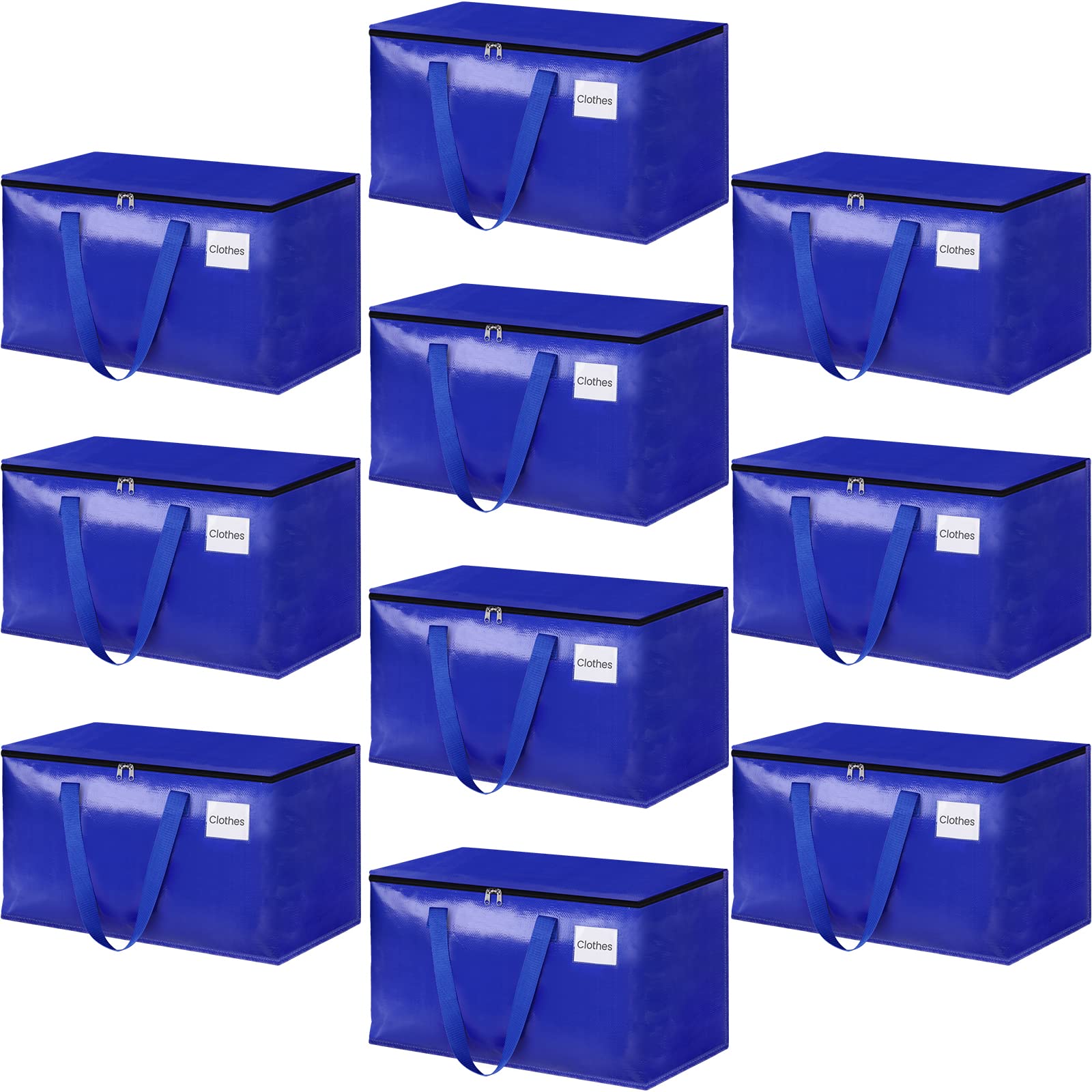 HomeHacks Lot de 10 cartons de déménagement 93 l Bleu
