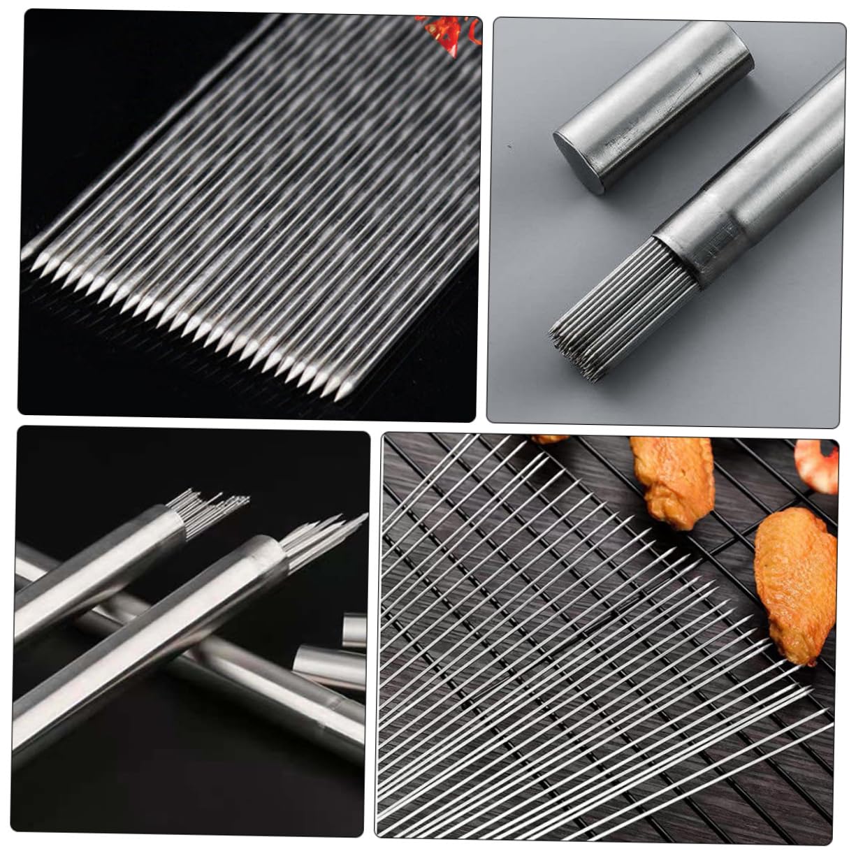 100piezas Brochetas Duraderas Inoxidable Para Barbacoa Utensilios Para Picnic Brochetas Color
