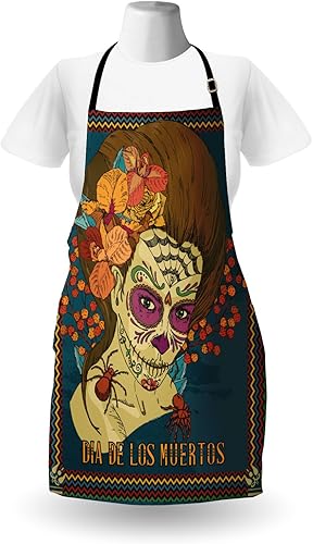 Miniatura 9 de Ambesonne Digital Printed Multicolor Halloween Aprons