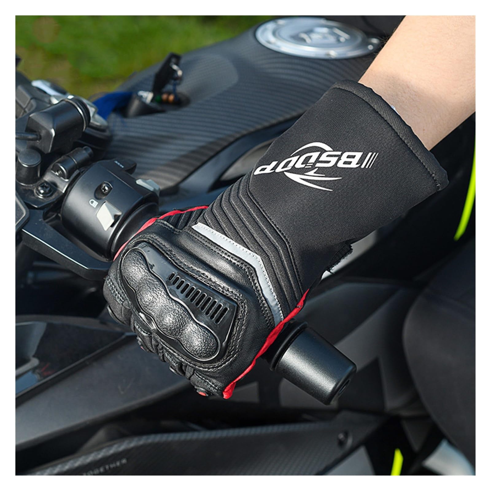 Zimowe pełne palce pluszowe ciepłe outdoorowe sporty jazda w dotyku rękawice motocyklowe męskie damskie