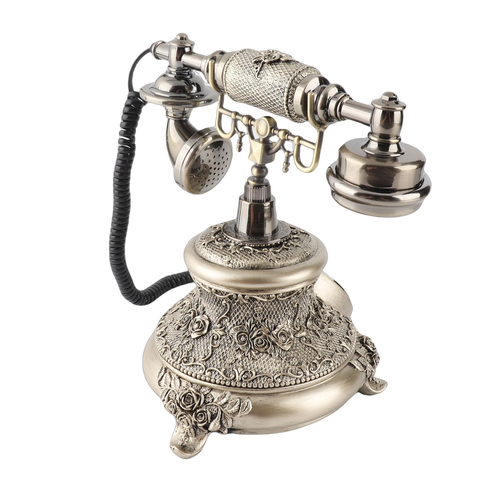 MS - 5700D EU Telefono fisso in stile retrò per casa e ufficio, telefono da scrivania con display del numero chiamante, composizione automatica via IP e richiamo del registro