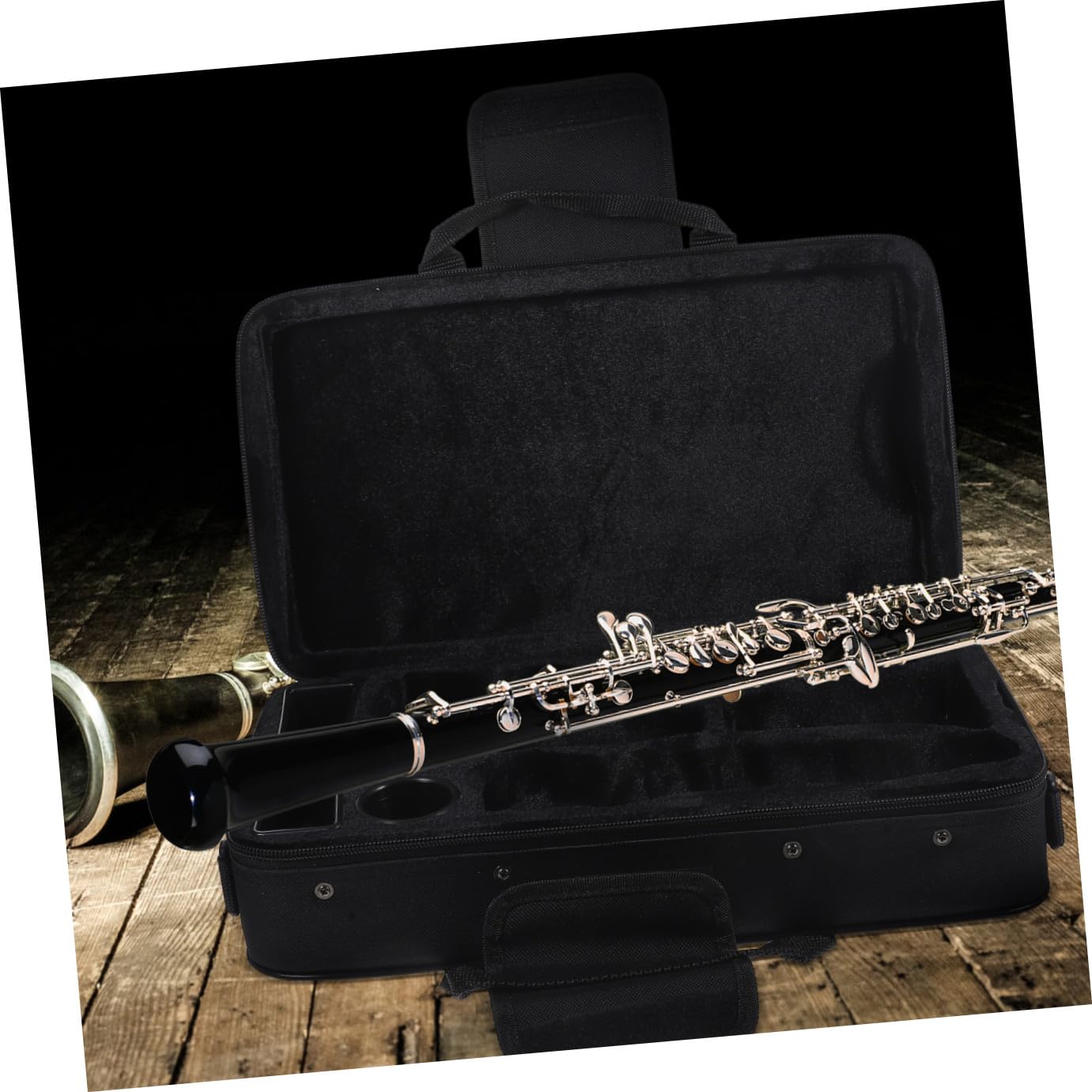 Negro Estuche Resistente para Oxford Portátil Tela, de Clarinete