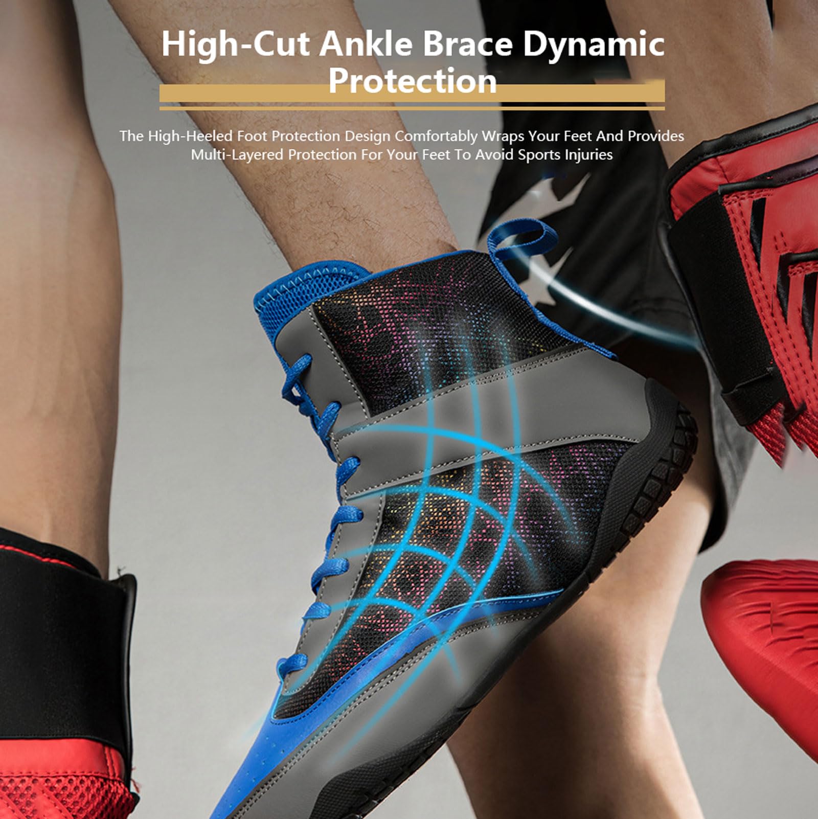 Core Botas De Lucha Zapatos De Lucha Juvenil,Wrestling Shoes Impermeables CóModo Flexibles para Entrenamiento De Lucha Boxeo Ejercicio
