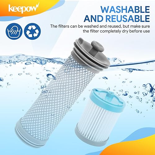 Miniatura 5 de KEEPOW Filtro de repuesto para aspiradora A10 A10 A11 Hero A10A11 Master PURE ONE S11 Series, S12, X (paquete de 4 prefiltros y 2 postfiltros)