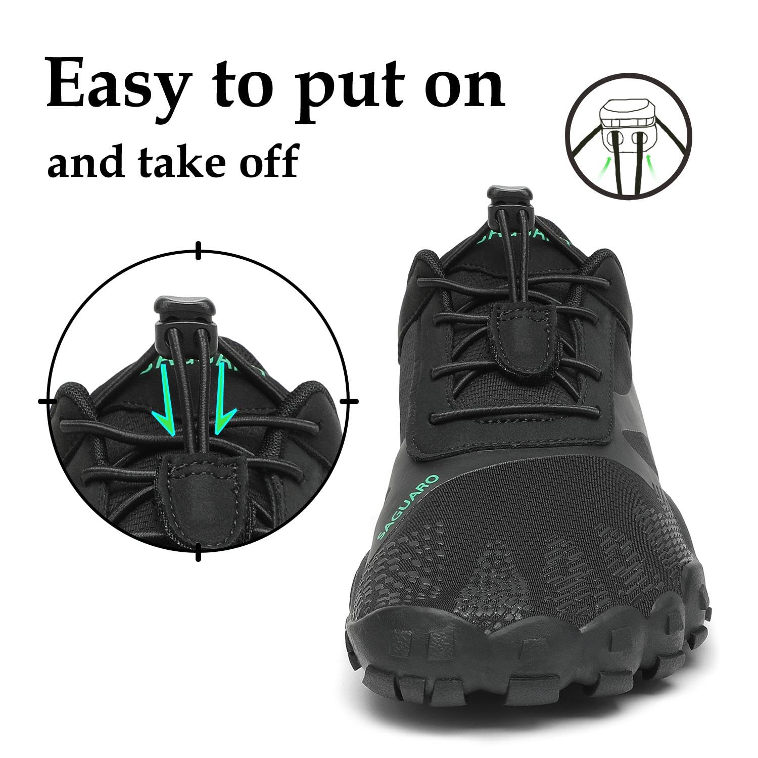 SAGUARO Scarpe Barefoot Minimaliste Uomo Donna - Scarpe Scogli Leggere Traspiranti Antiscivolo - con Padelle Larghe e Zero Gocce