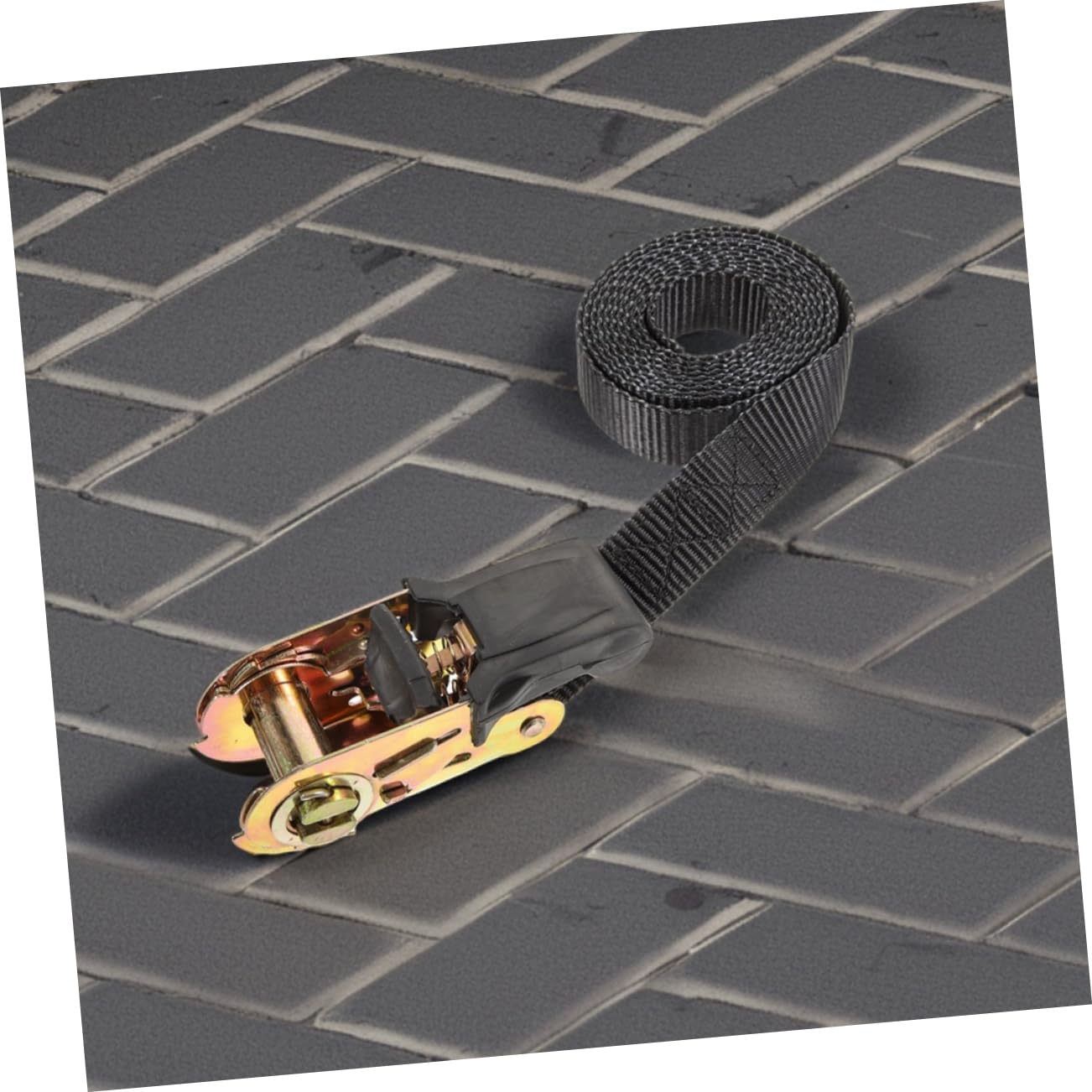 BESTYASH Lot de 4 Sangles à Cliquet 2,5 Cm X 2 M Sangles D'arrimage Robustes Tendeur pour Fixation de Cargaison Automobile et Transport Sécurisé Usage Extérieur et Remorquage