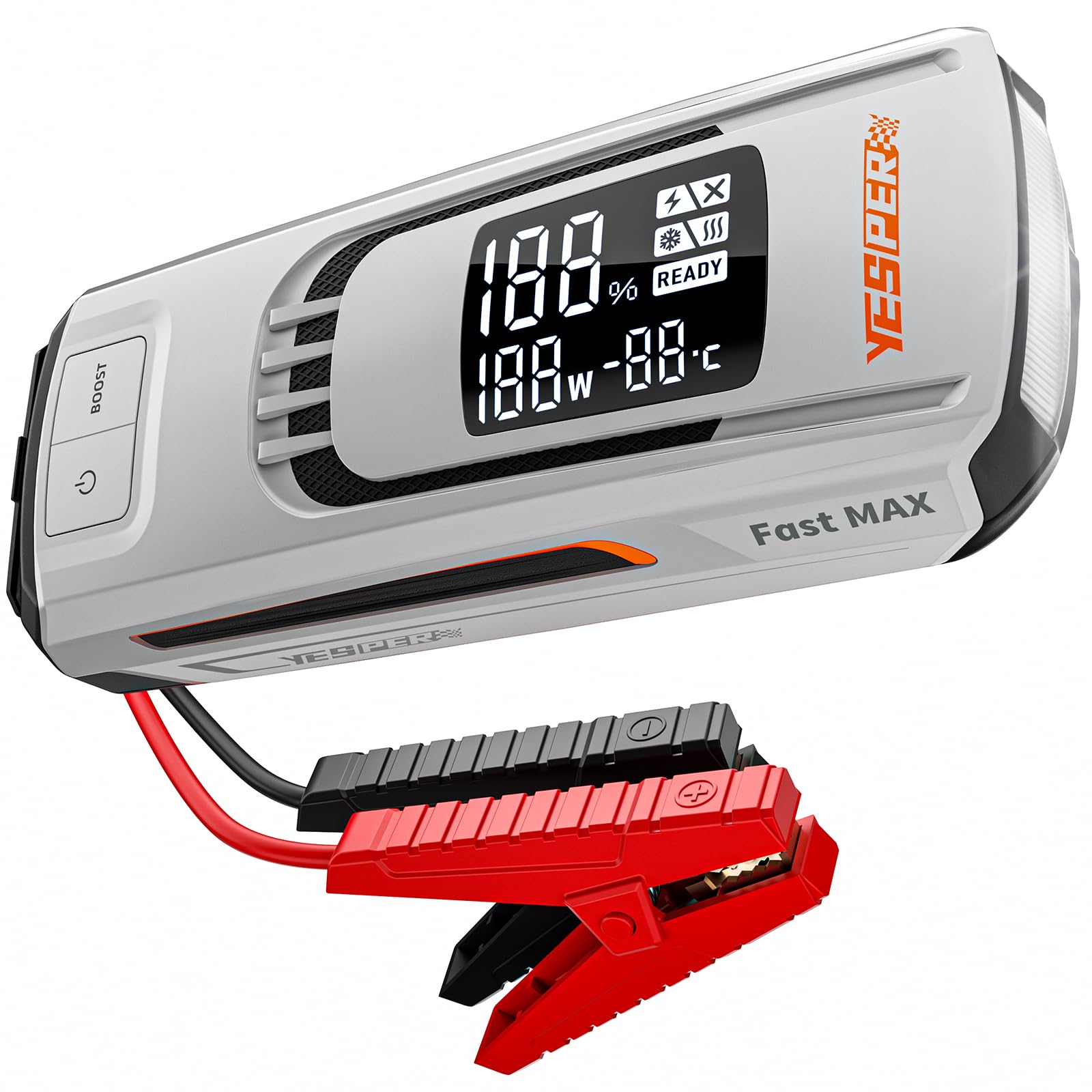 Boost Jump Starter Battery Pack 4120A 27000mAh Car Battery Charger Jumper Starter (All Gas/up to 10L Diesel) 100W Quick Charge 12V Portable Jump Box for Totally Dead Vehicle with DSLI Safe Tech