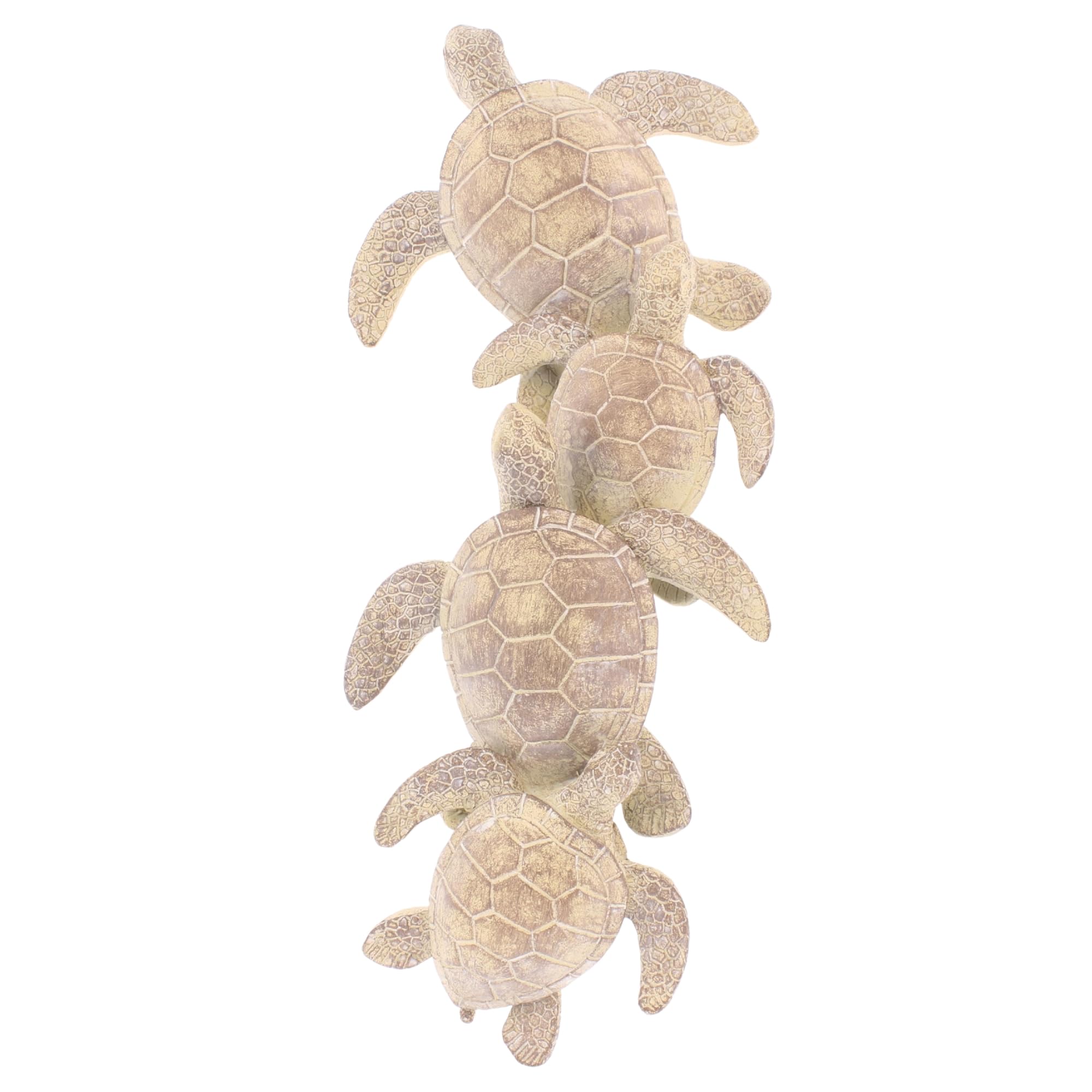The Bridge Collection Resin Family of Turtles Coastal Wall Decor