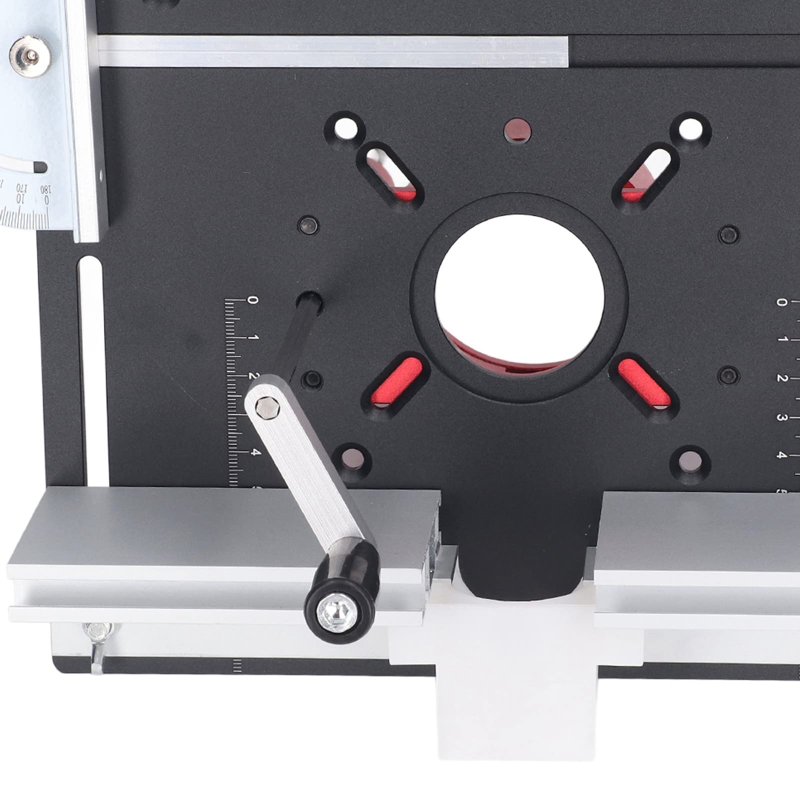 Placa de inserción de Mesa de enrutador para Mesa de carpintería, Sierra con guía de Calibre de inglete, Soportes deslizantes para Valla de Perfil de Aluminio (tamaño: 1 Juego A)