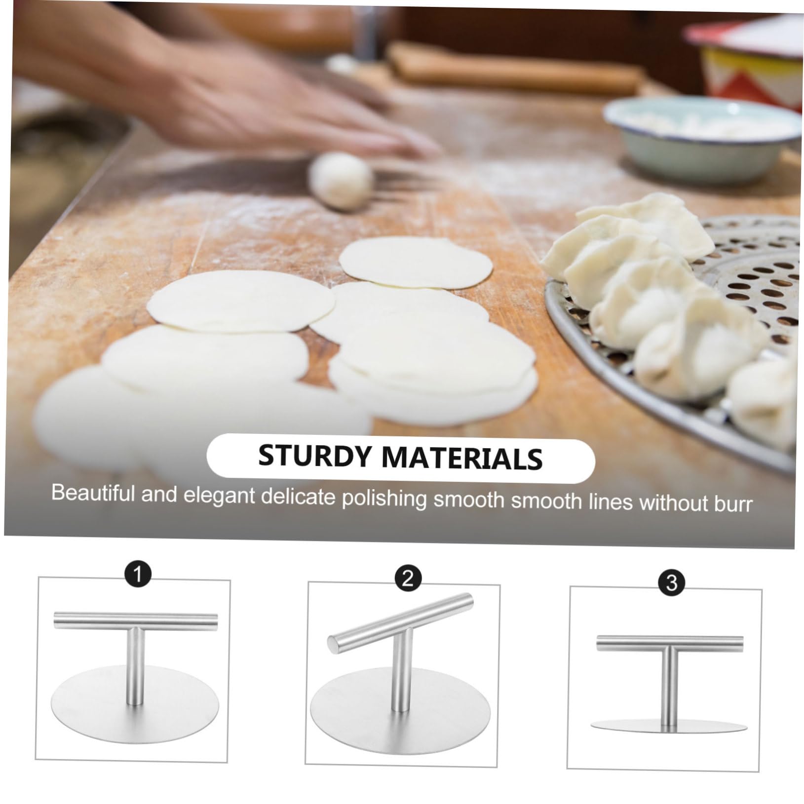 Herramienta para Hacer Empanadas y Pasteles Pasteles de Acero Inoxidable para Prensar Tacto Cómodo Prensa Masa para Uso en Casa