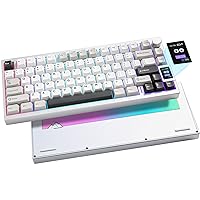 YUNZII AL80 Tastiera Meccanica Wireless,CNC Completamente in Alluminio,Display LCD Intelligente,Montaggio