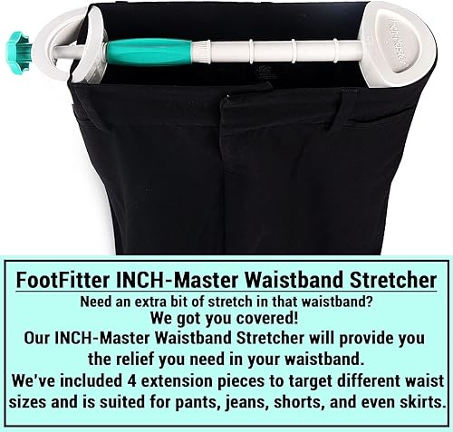 Miniatura 4 de FootFitter INCH-Master - Estirador de cintura unisex fácil de usar jeans extensibles y elásticos pantalonespantalones pantalones cortos y faldas