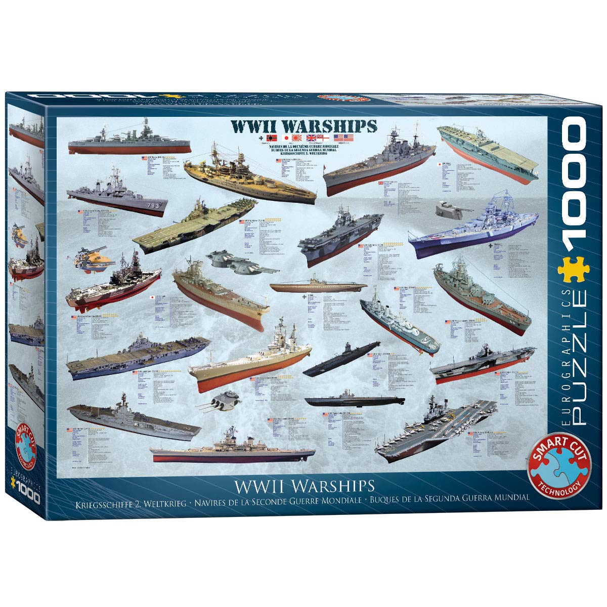 Eurographics 1000pcs - WW II Warships