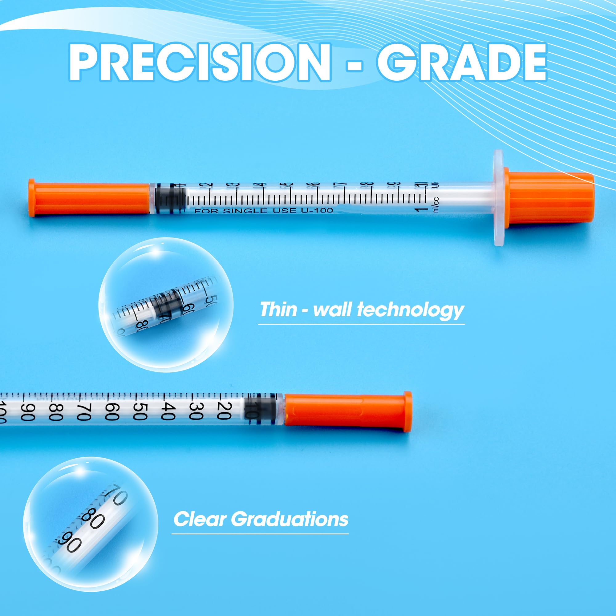 20 Stück Transfer Werkzeug mit Skala, 1ml Mehrzweck-Messgeräte (29g 13mm), einzeln versiegelt für die Flüssigkeitstrennung, DIY, Laborzubehör
