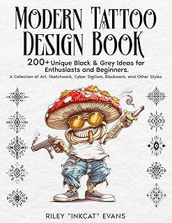 Modern Tattoo Design Book: 200+ Unique Black & Grey Ideas for Enthusiast...