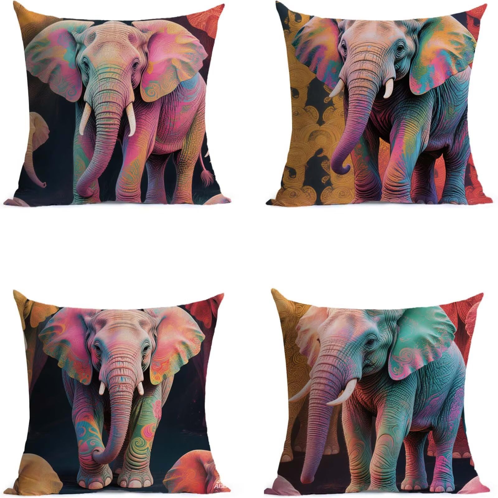 Elephant Outdoor Kissenbezug 60x60cm Wasserdicht Kopfkissenbezug THDZ-0958