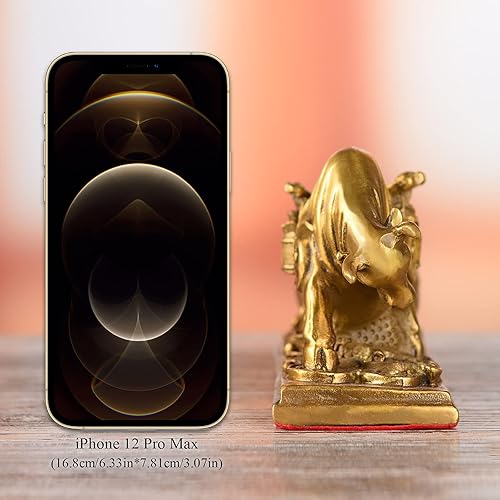 Miniatura 3 de BRASSTAR TQZMPT1 - TQZMPT1 - TQZMPT1 - Estatua de Feng Shui de latón tira de riqueza con monedas, estatua de fortuna y suerte reunir regalos de