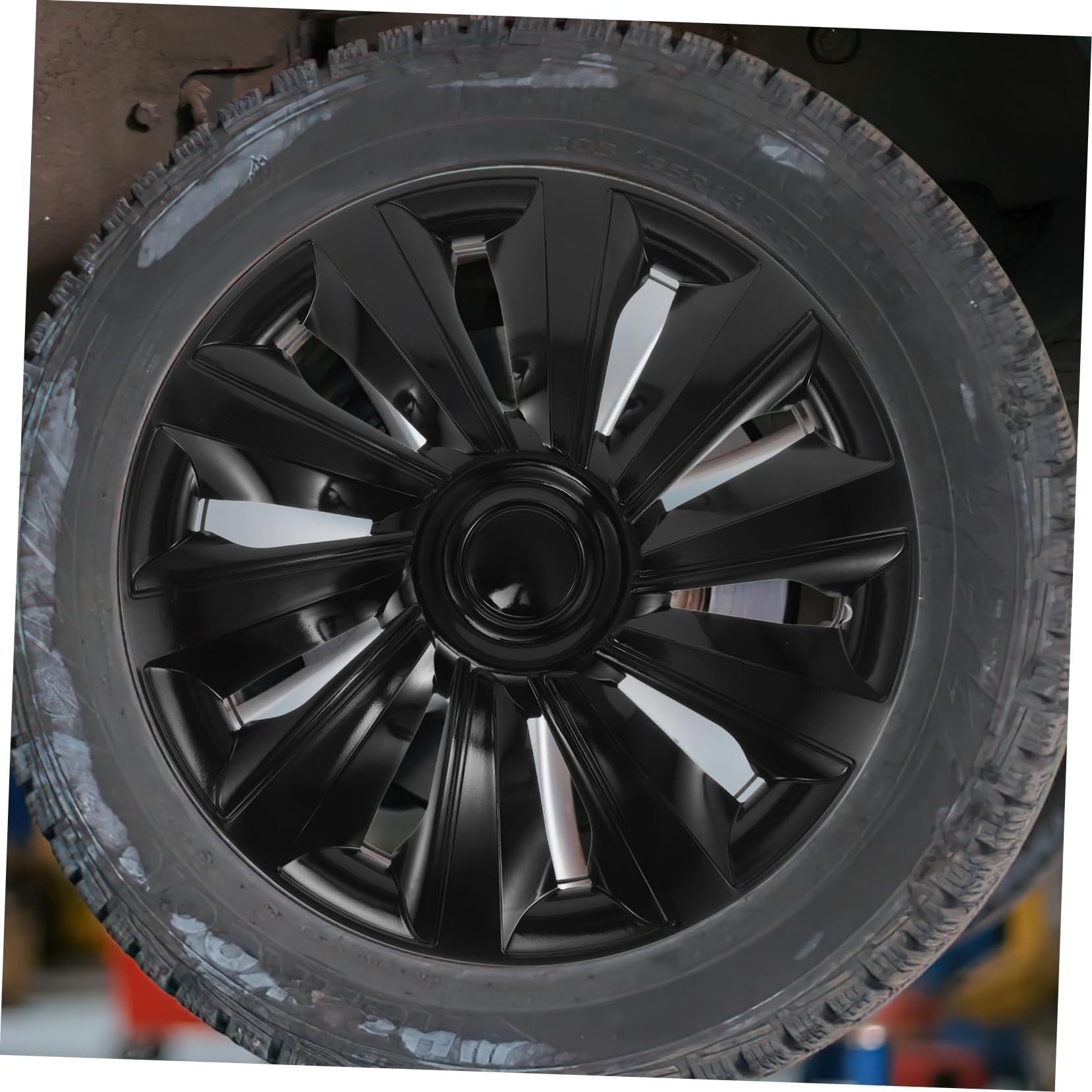 Alipis Copricerchi da Neri per Auto Coprimozzo Decorativo in Plastica Resistente Protezione per Mozzo della Ruota Anteriore