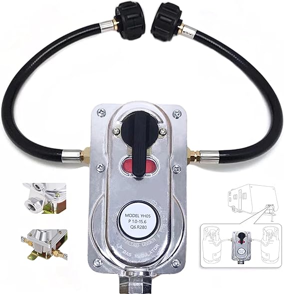 RV Propane Regulator, 2Stage auto Changeover lp Propane Regulator, For
