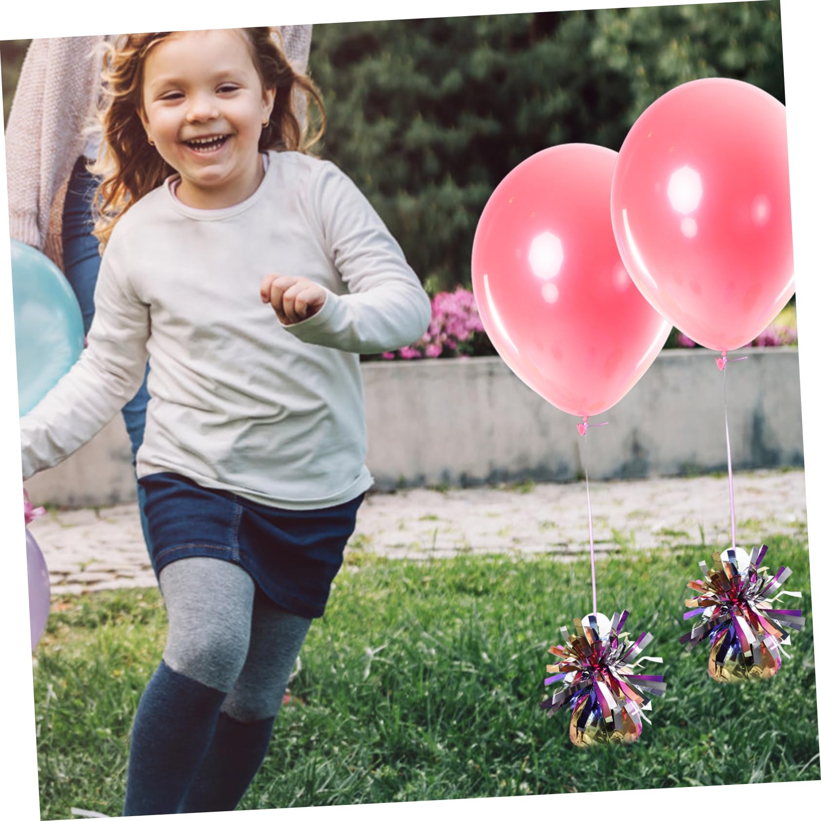 Blocchi di Peso per Palloncini Decorativi, 6 Pezzi in Film e Cemento | Accessori per Palloncini e Elio, Riutilizzabili, Facili da Usare, per Decorazioni di Feste e Eventi All'aperto