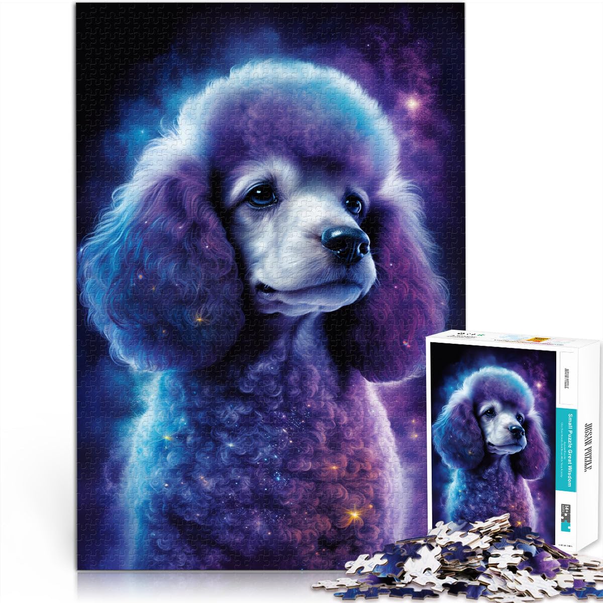 Jigsaw Puzzles for Adults 1000 Piece Galaxy Poodle learning educational jigsaw puzzle 50x70cm Stress Reliever Staycation Kill time — image 1