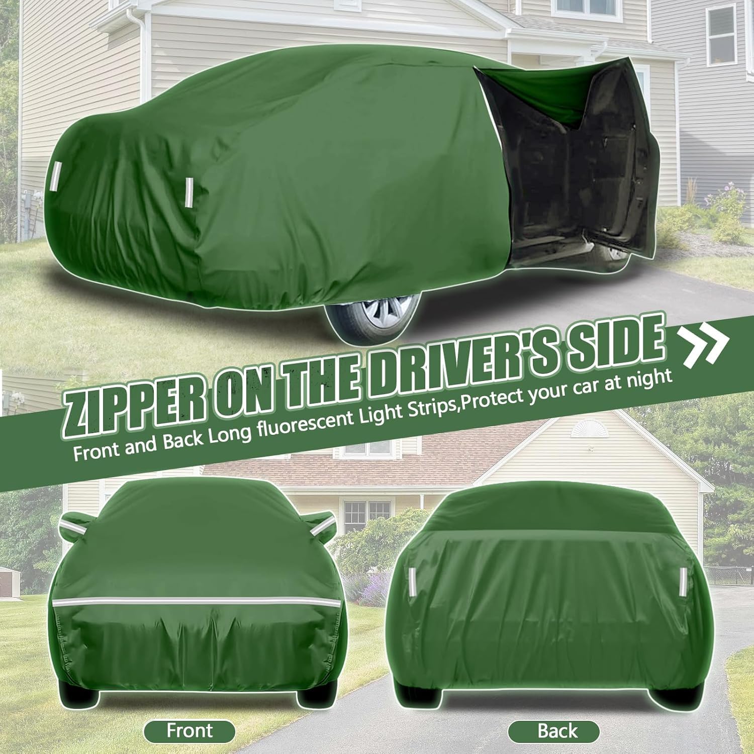 Car Cover Custom Fit for Subaru Impreza WRX STI 2007-2025 180X70X58 in Waterproof All Weather Exteror Cover Rain — view 5