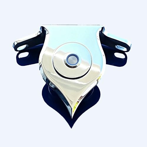 Pulido DLX Billet Bobina reubicación Wbotón pulsador Interruptor de encendido LED para Sportster 07  13, Negro(Black Wires)