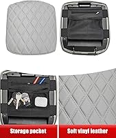 Vista 2 de KBH Funda para reposabrazos de consola central para Honda Pilot 2009-2015, accesorios interiores de cuero de vinilo, protector de cojín con bolsillo