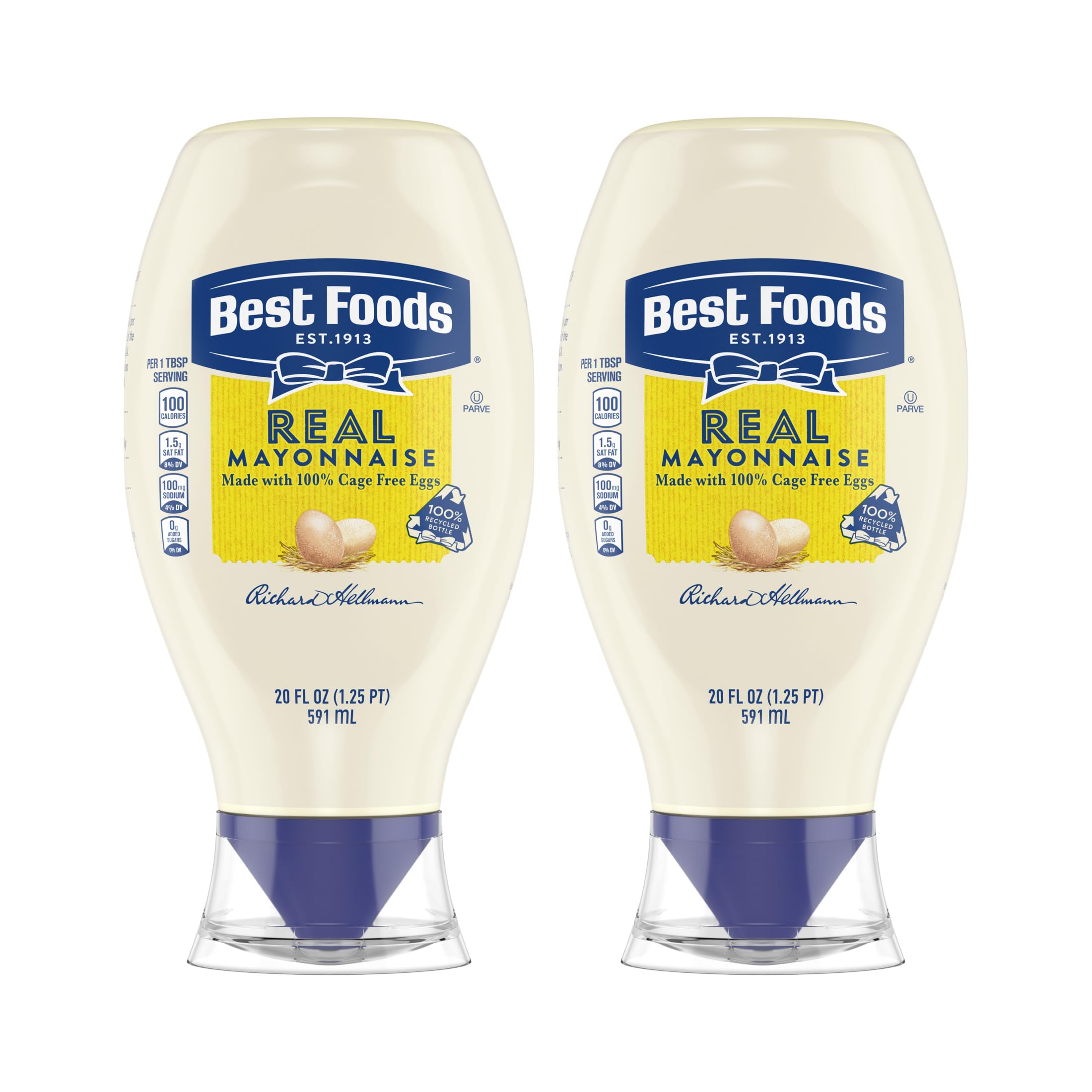 Best Foods 20 Fl Oz (Pack of 2) / Best Foods Real Mayonnaise / 1 Mayonnaise