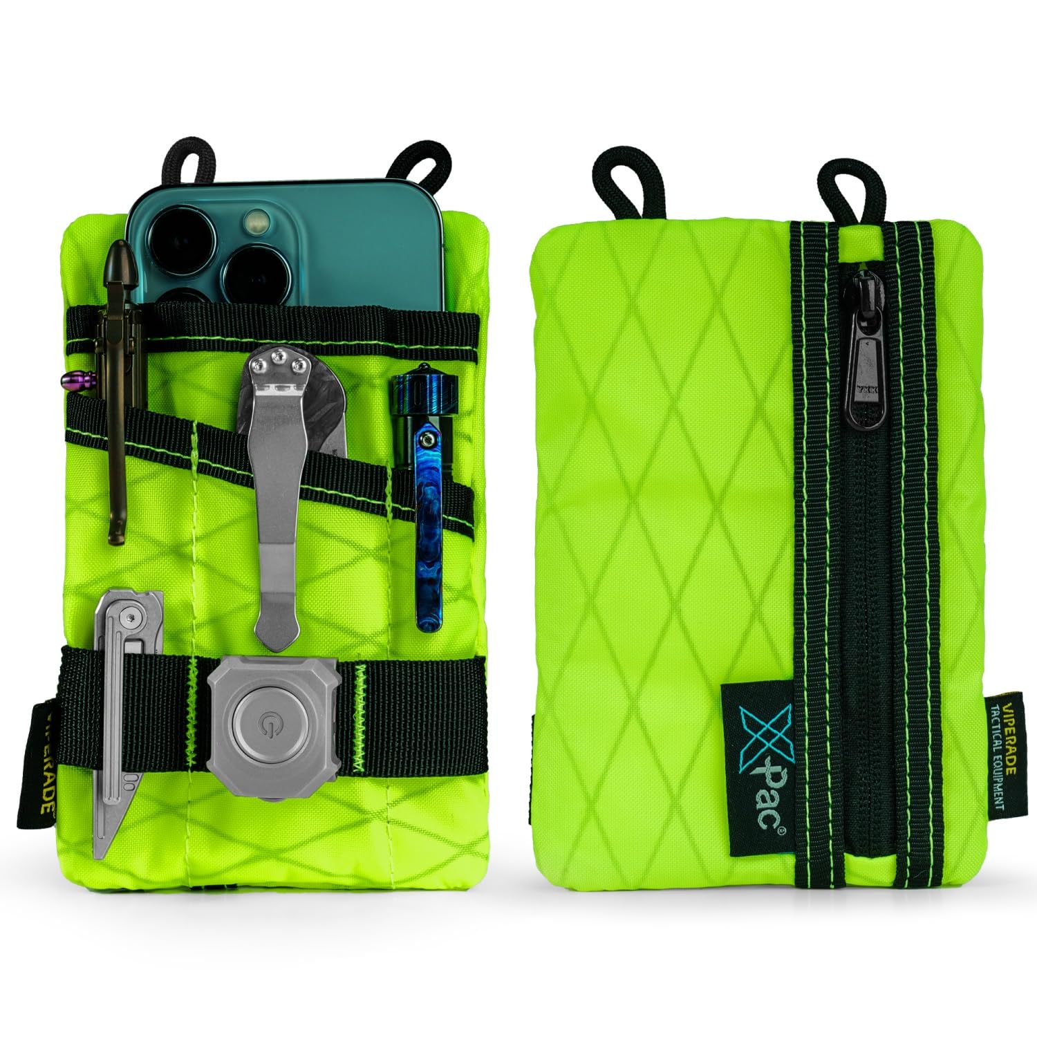 VIPERADE VE1 X-Pac EDC Werkzeugtasche Organizer EDC Pouch Klein EDC Taschen Pocket Organizer Nylon Multitool Tasche Klein für Taschenlampe Taschenmesser Stift Notizbuch-Xpac Hot-Limonka