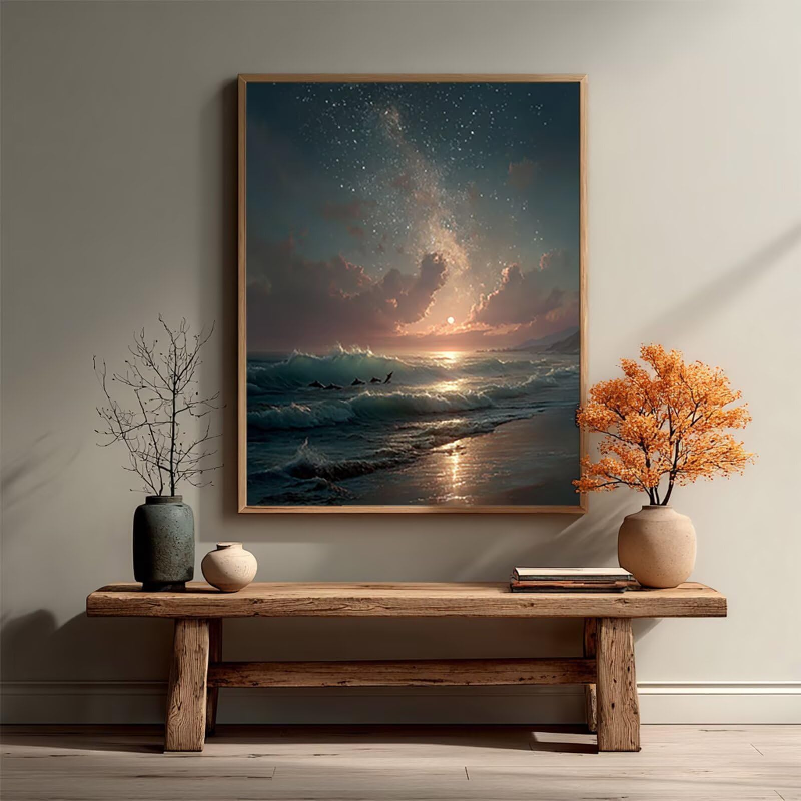 Malarstwo diamentowe 5D, gwiaździste niebo, obraz diamentowy do domu, na ścianę, na plażę, 5D, zestaw do samodzielnego malowania, sztuka diamentowa, haft, 100 x 135 cm, F-8506