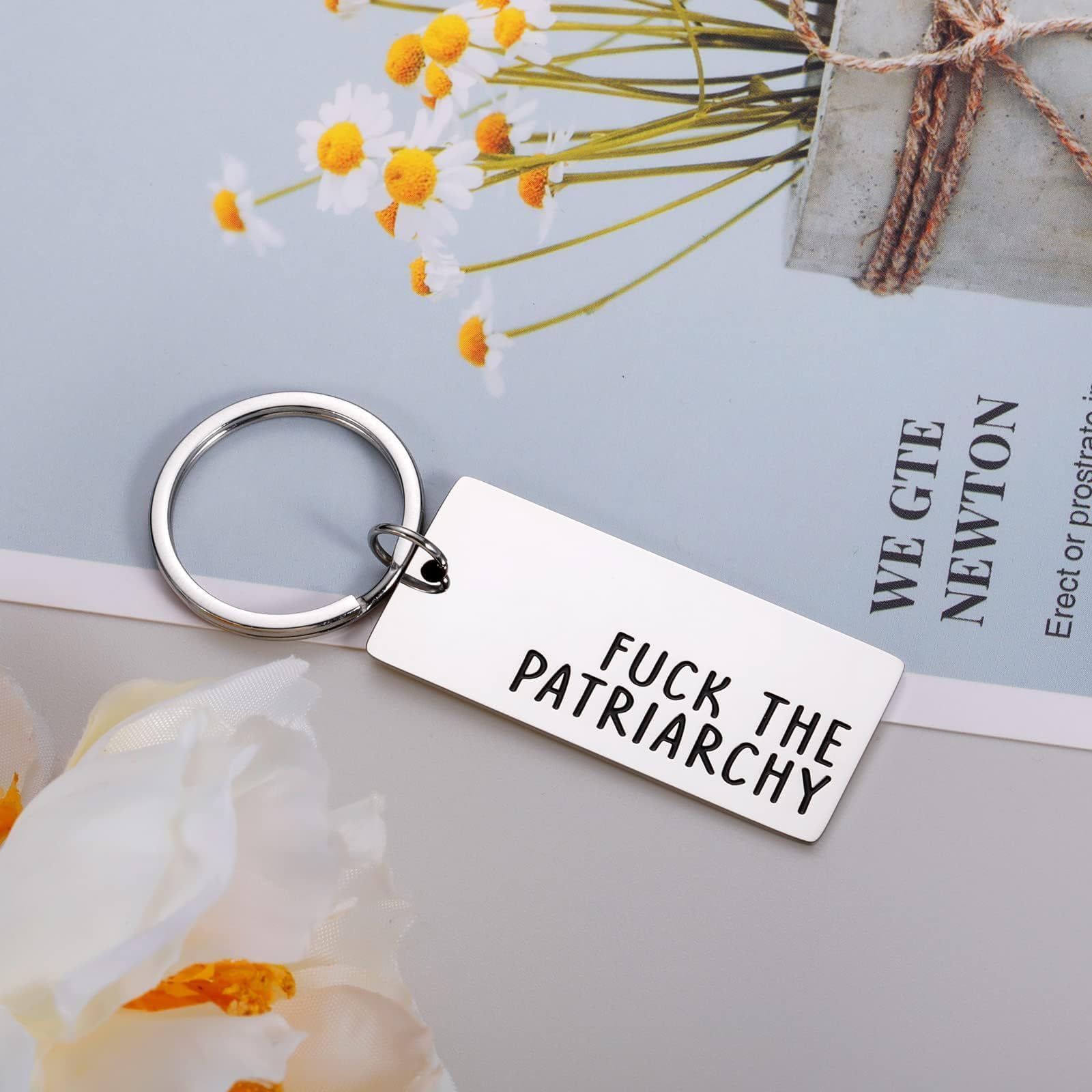 Perledom Girl Keychains for Women's Rights Activist - Feminist Gift for Her Sister, Aunt or Friend - Girl Power Keepsake College Graduation Gift for Her Friends Female Dorm Room Essentials for Girls
